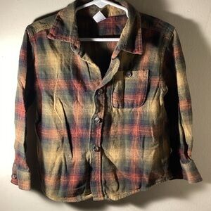 Old Navy Multicolor Plaid Button Down Shirt